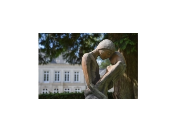 Statue Tristan & Iseult demi-rouille H: 123cm