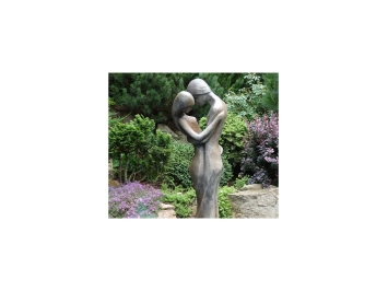 Statue Tristan & Iseult demi-rouille H: 123cm
