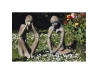 Statue Tristan assis demi-rouille H:86cm