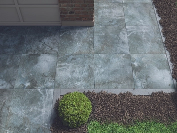 Grès cérame Burlington bleu Ep. 2cm / M²