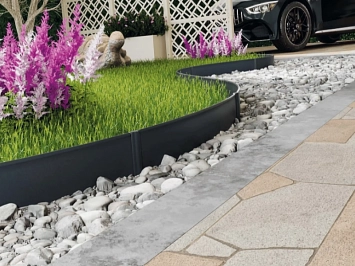 Bordure Tetraline 78 x 0.5 x 14cm Gris  + 1 piquet