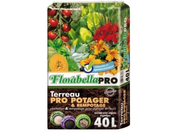 TERREAU POTAGER ET REMPOTAGE Florabella pro sac 40L