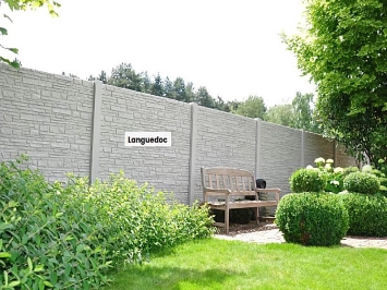 Plaque clôture béton modèle Languedoc 200cm x 40cm