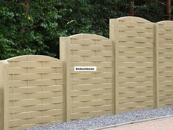 Plaque clôture béton modèle Robustesse 200cm x 40cm