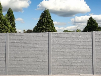 Plaque clôture béton modèle Brique Rétro 200cm x 40cm
