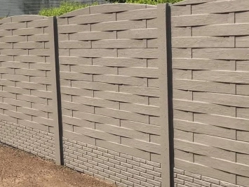 Plaque clôture béton modèle Robustesse 200cm x 40cm