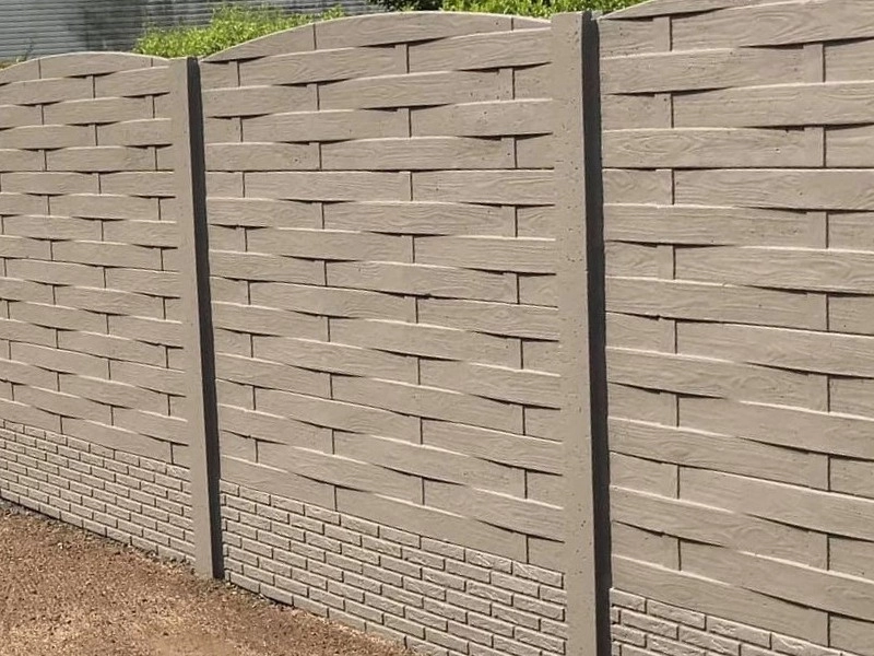 Plaque clôture béton modèle Robustesse 200cm x 40cm