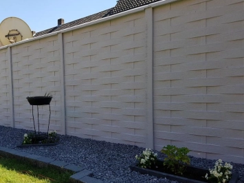 Plaque clôture béton modèle Robustesse 200cm x 40cm