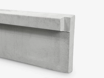 Dalle de soubassement béton 1/2 chaperonnée L: 200cm x H: 25cm