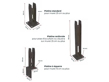 Platine pour poteaux Argo connect