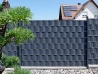Brise vue Taneo en bandeau pvc anthracite, finition Rattan, h: 19mm x ep. 2mm x L: 26m
