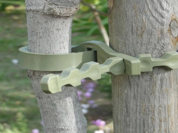 Attache tuteur vert cranté