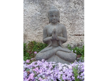 Statue Bouddha assis salutation H:45cm