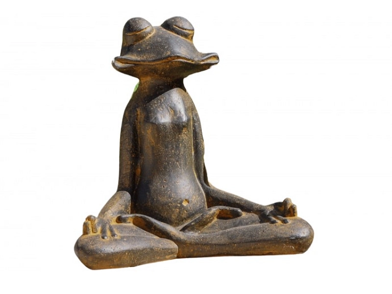 Statue Grenouille méditation Rusty H: 52 cm