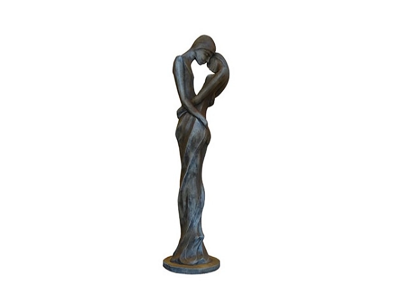 Statue Tristan & Iseult demi-rouille H: 123cm