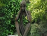 Statue Tristan assis demi-rouille H:86cm