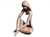 Statue Iseult assis demi-rouille H:86cm
