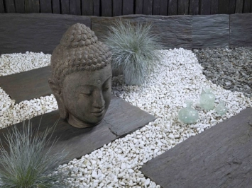 Statue tête de Bouddha H: 50 cm