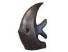Statue Poisson Brun contemporain terrazzo