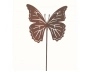 Papillon sur tige en métal rouillé