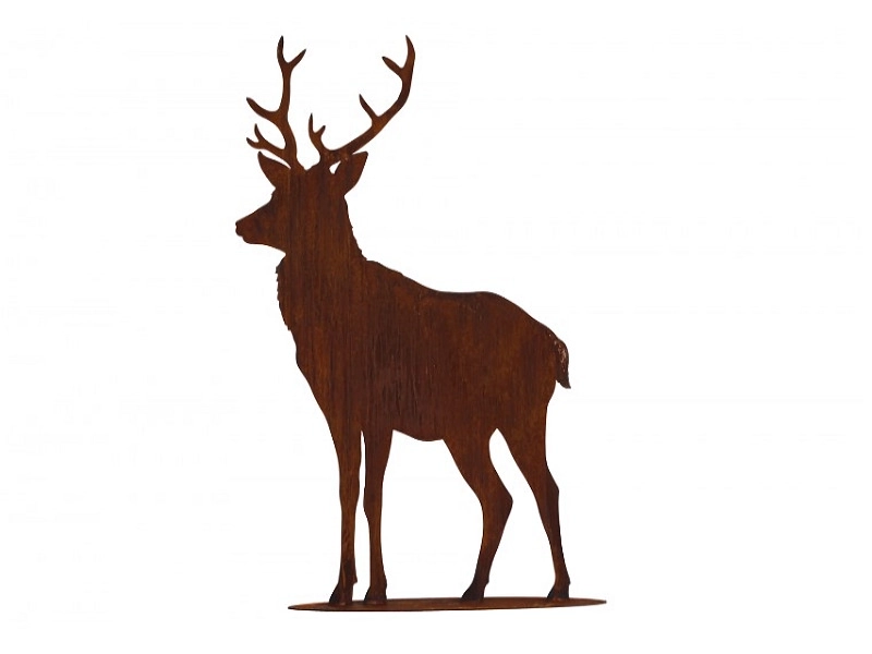 cerf en métal rouillé